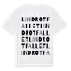 White t-shirt med Lindrotfallet ordlek t-shirt