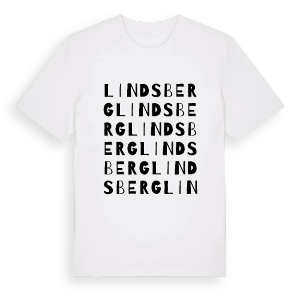 Lindsberg ordlek t-shirt – ekologisk bomull t-shirt från PinShirt