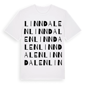 Linndalen ordlek t-shirt – ekologisk bomull t-shirt från Pinshirt
