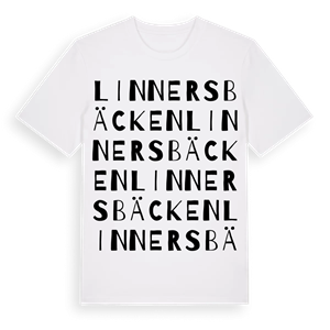 Linnersbäcken ordlek t-shirt – ekologisk bomull t-shirt från PinShirt