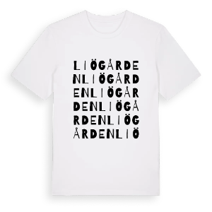 Liögården ordlek t-shirt – ekologisk bomull t-shirt från PinShirt