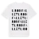 White t-shirt med Lironfallet ordlek t-shirt