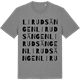 Mid Heather Gray t-shirt med Lirudsängen ordlek t-shirt