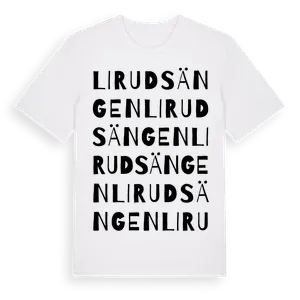 Lirudsängen ordlek t-shirt – ekologisk bomull t-shirt från Pinshirt