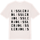 Vintage White t-shirt med Lisslerud ordlek t-shirt