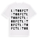 White t-shirt med Litorpet ordlek t-shirt