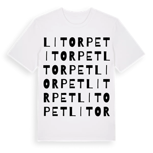 Litorpet ordlek t-shirt – ekologisk bomull t-shirt från Pinshirt