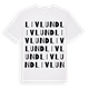 White t-shirt med Livlund ordlek t-shirt