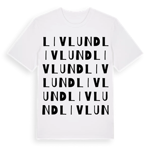 Livlund ordlek t-shirt – ekologisk bomull t-shirt från Pinshirt
