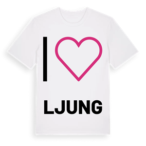 Jag älskar Ljung t-shirt stort tryck – ekologisk bomull t-shirt från Pinshirt