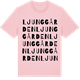 Pink Cotton t-shirt med Ljunggården ordlek t-shirt