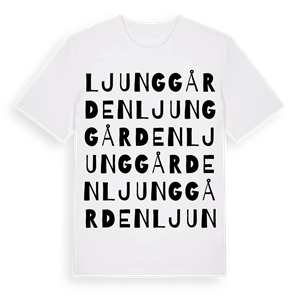 Ljunggården ordlek t-shirt – ekologisk bomull t-shirt från PinShirt