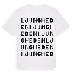 Ljungheden ordlek t-shirt – ekologisk bomull t-shirt från PinShirt