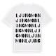 White t-shirt med Ljungmon ordlek t-shirt