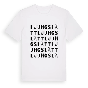 Ljungslätt ordlek t-shirt – ekologisk bomull t-shirt från PinShirt