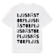 White t-shirt med Ljusnästorp ordlek t-shirt