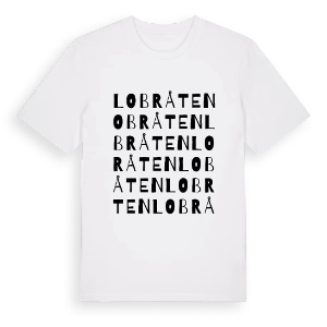 Lobråten ordlek t-shirt – ekologisk bomull t-shirt från PinShirt