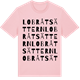 Pink Cotton t-shirt med Lobråtsättern ordlek t-shirt