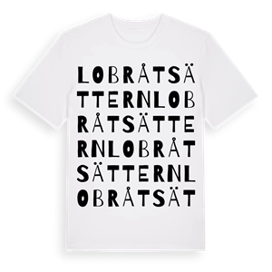 Lobråtsättern ordlek t-shirt – ekologisk bomull t-shirt från PinShirt