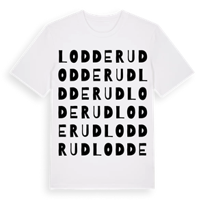 Lodderud ordlek t-shirt – ekologisk bomull t-shirt från PinShirt