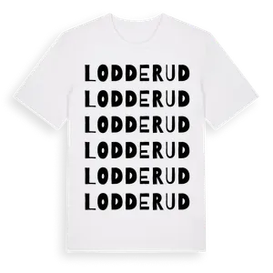 Lodderud ordlek t-shirt – ekologisk bomull t-shirt från Pinshirt