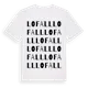White t-shirt med Lofall ordlek t-shirt