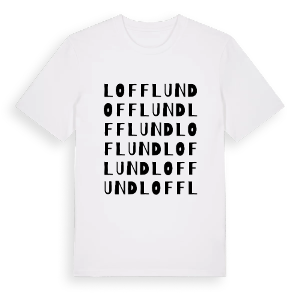 Lofflund ordlek t-shirt – ekologisk bomull t-shirt från PinShirt