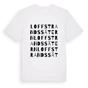 Loffstrandssätern ordlek t-shirt – ekologisk bomull t-shirt från PinShirt
