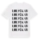 White t-shirt med Lolyckan ordlek t-shirt