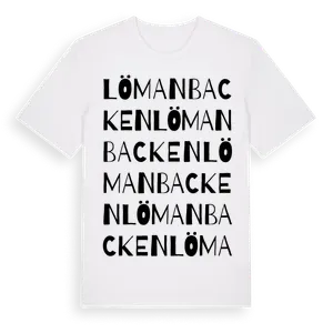 Lömanbacken ordlek t-shirt – ekologisk bomull t-shirt från Pinshirt