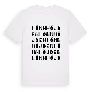 Lönnhöjden ordlek t-shirt – ekologisk bomull t-shirt från PinShirt