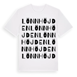 Lönnhöjden ordlek t-shirt – ekologisk bomull t-shirt från PinShirt