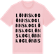 Pink Cotton t-shirt med Lönnskog ordlek t-shirt