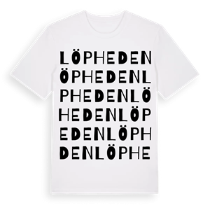 Löpheden ordlek t-shirt – ekologisk bomull t-shirt från PinShirt