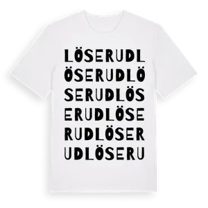 Löserud ordlek t-shirt – ekologisk bomull t-shirt från Pinshirt