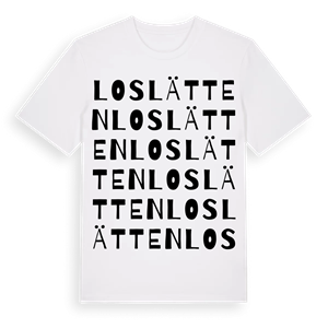Loslätten ordlek t-shirt – ekologisk bomull t-shirt från PinShirt