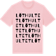 Pink Cotton t-shirt med Löthultet ordlek t-shirt