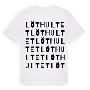 Löthultet ordlek t-shirt – ekologisk bomull t-shirt från Pinshirt