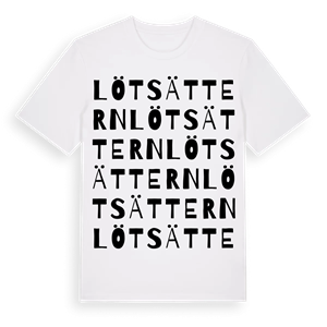 Lötsättern ordlek t-shirt – ekologisk bomull t-shirt från PinShirt