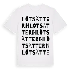 Lötsättern ordlek t-shirt – ekologisk bomull t-shirt från Pinshirt