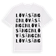 White t-shirt med Lövåsängen ordlek t-shirt
