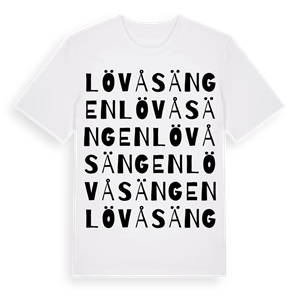 Lövåsängen ordlek t-shirt – ekologisk bomull t-shirt från PinShirt