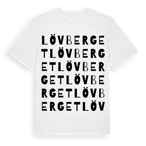 Lövberget ordlek t-shirt – ekologisk bomull t-shirt från PinShirt