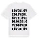 White t-shirt med Löved ordlek t-shirt