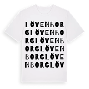 Lövenborg ordlek t-shirt – ekologisk bomull t-shirt från PinShirt