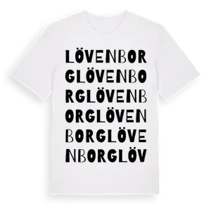 Lövenborg ordlek t-shirt – ekologisk bomull t-shirt från Pinshirt