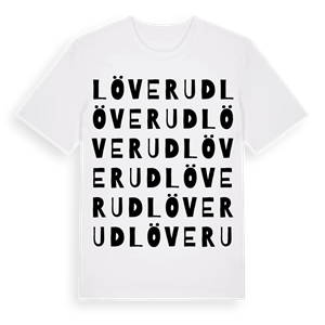 Löverud ordlek t-shirt – ekologisk bomull t-shirt från PinShirt