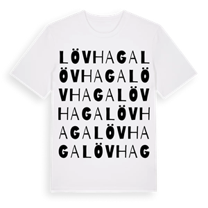 Lövhaga ordlek t-shirt – ekologisk bomull t-shirt från Pinshirt