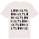 Vintage White t-shirt med Lövhult ordlek t-shirt