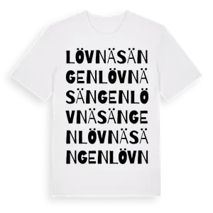 Lövnäsängen ordlek t-shirt – ekologisk bomull t-shirt från Pinshirt